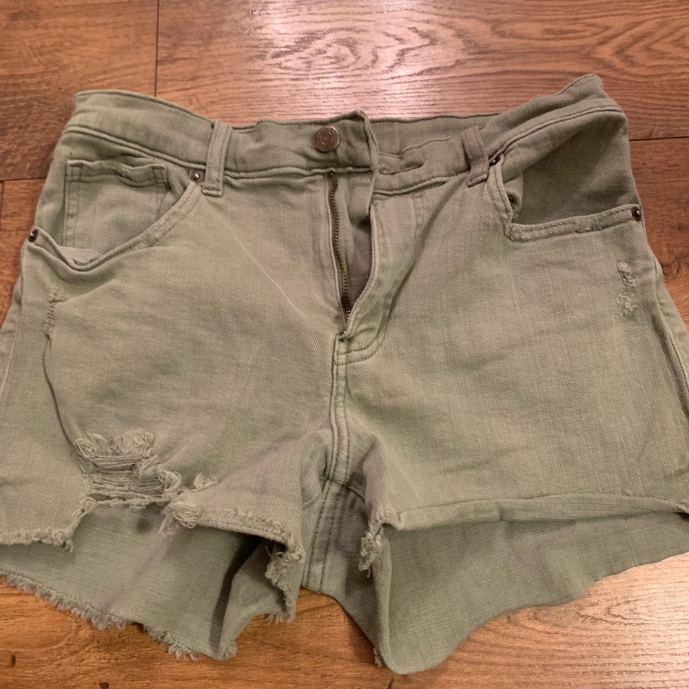Sage green women’s shorts